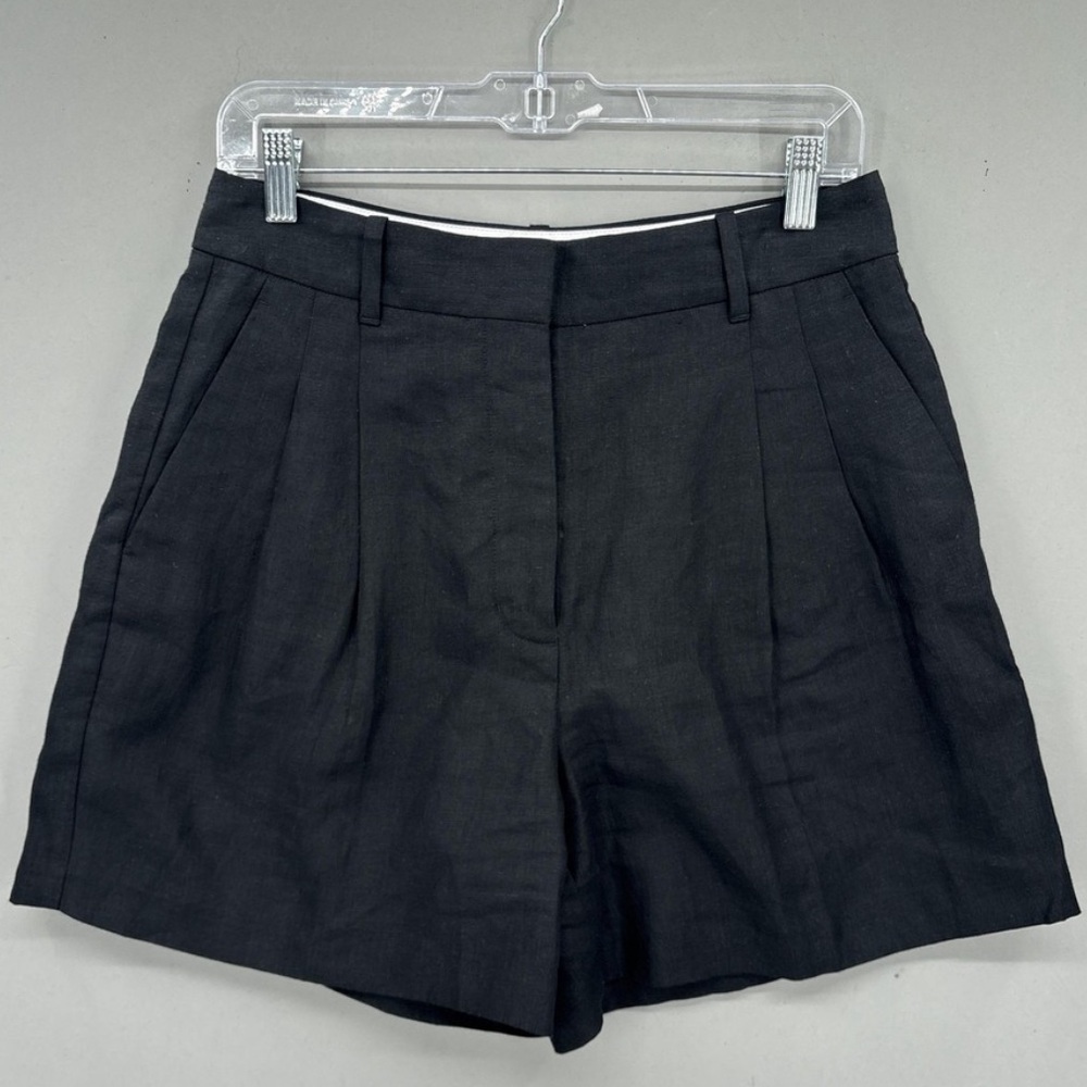Aritzia Limitless Black Linen Shorts - 8